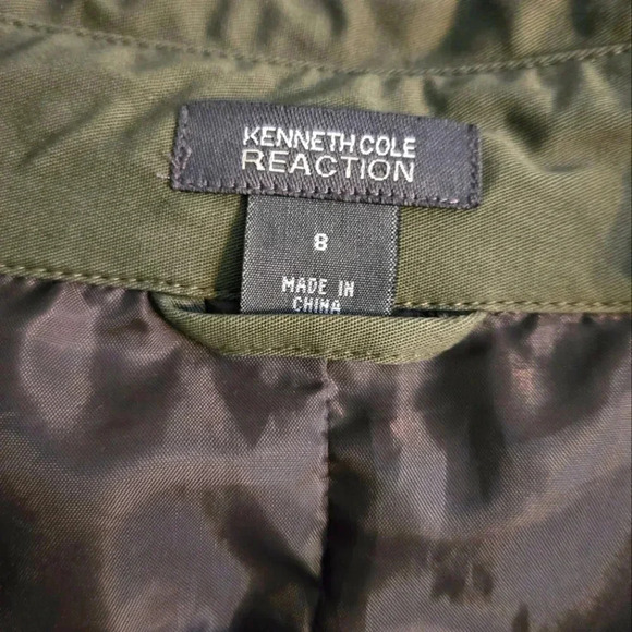 Kenneth Cole Reaction Army Green Jacket Size 8 - Picture 2 of 5